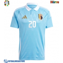 Fotballdrakt Herre Belgia Lois Openda #20 Bortedrakt EM 2024 Kortermet